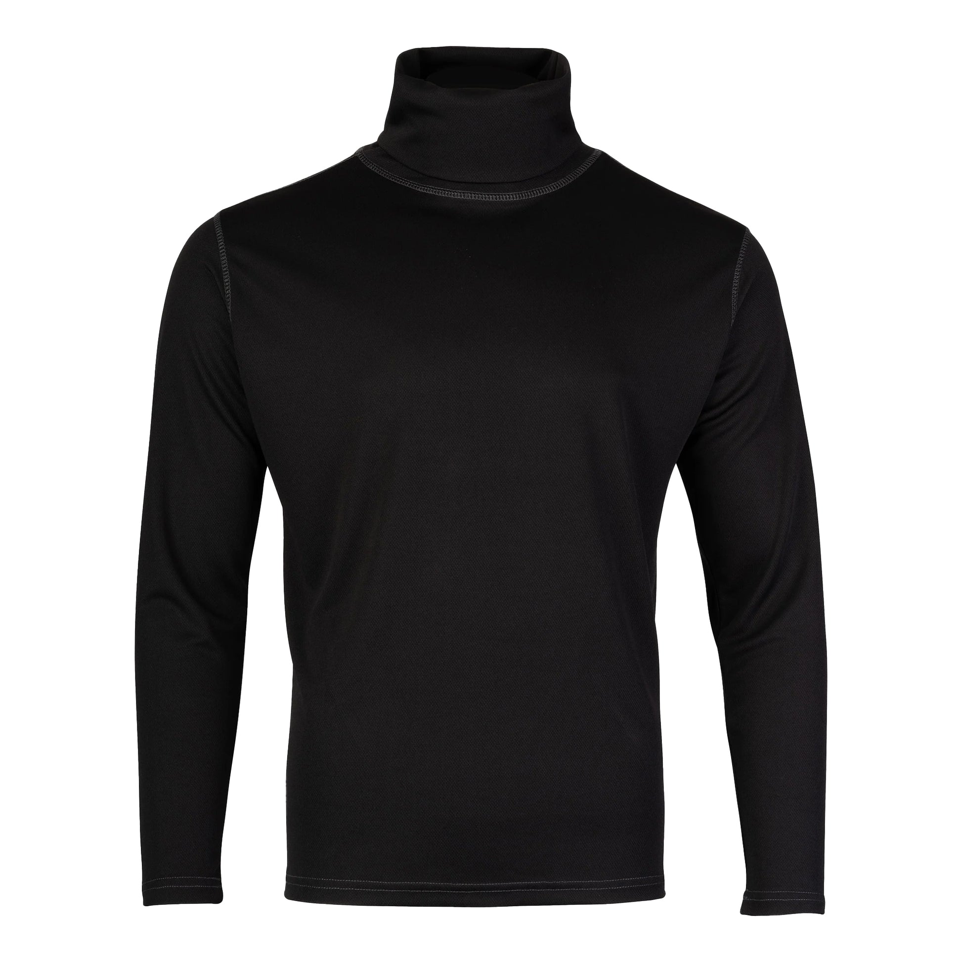 Black - Front - Viper Mens Tactical Camo Roll Neck Midlayer