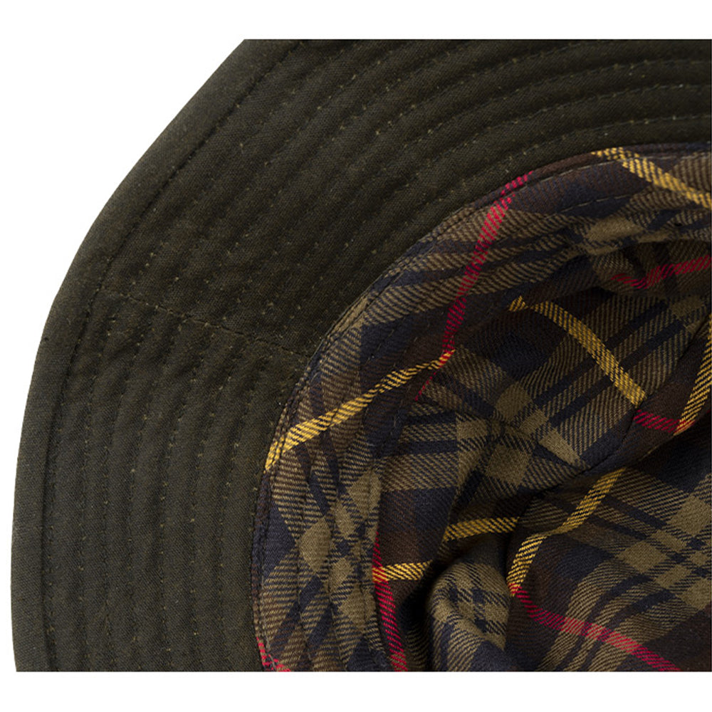 Green - Side - Jack Pyke Mens Waxed Cotton Bucket Hat