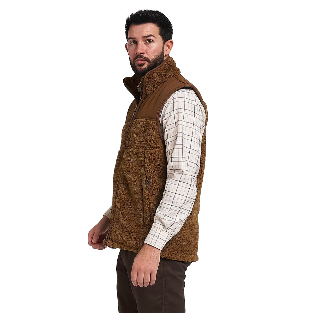 Camel - Side - Jack Pyke Mens Sherpa Fleece Gilet