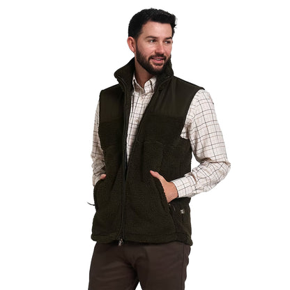 Dark Olive - Front - Jack Pyke Mens Sherpa Fleece Gilet