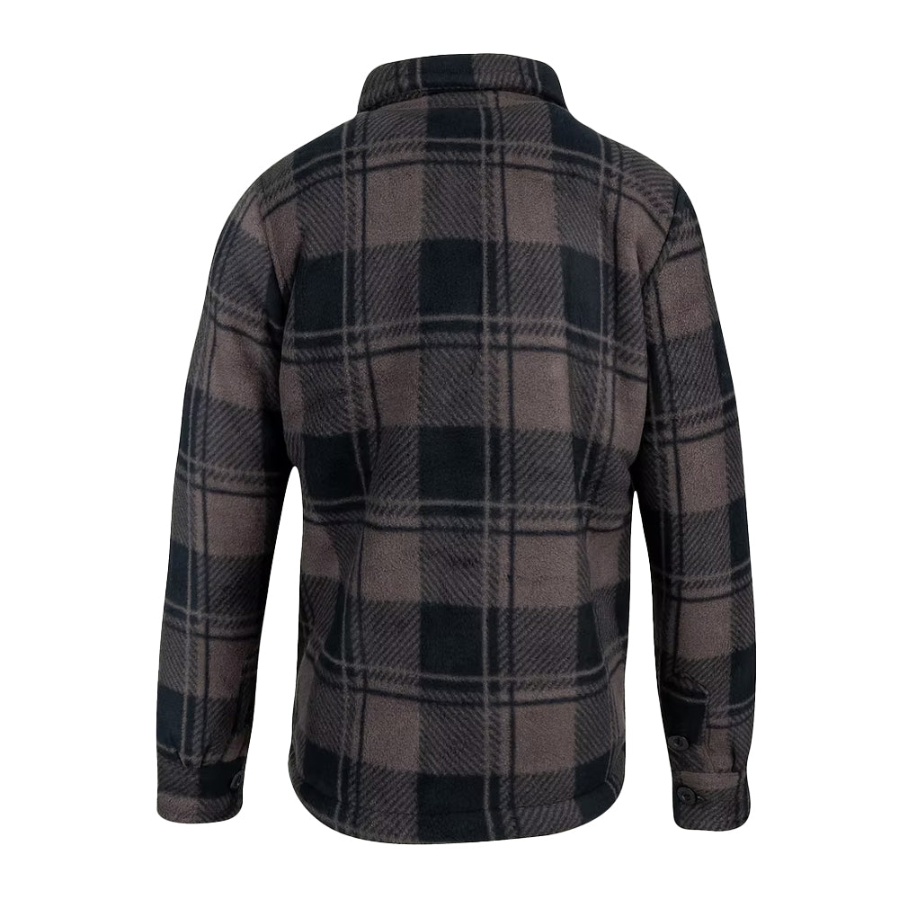 Brown - Back - Jack Pyke Childrens-Kids Tundra Checked Shirt