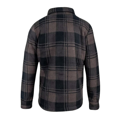 Brown - Back - Jack Pyke Childrens-Kids Tundra Checked Shirt