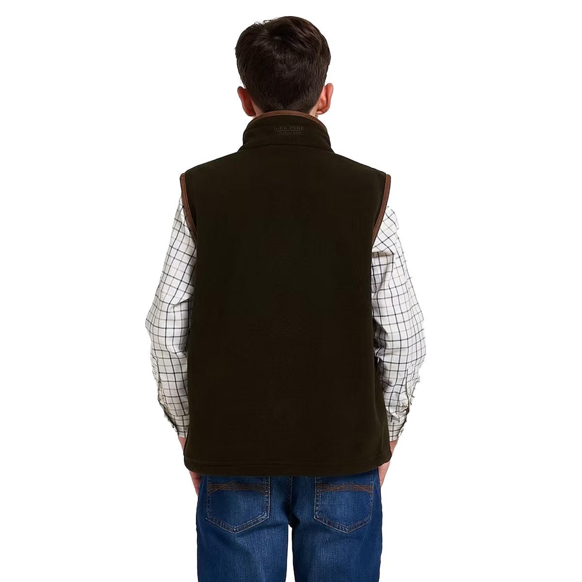 Dark Olive - Back - Jack Pyke Childrens-Kids Countryman Gilet