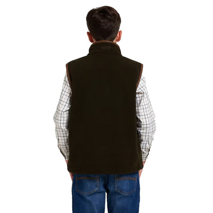 Dark Olive - Back - Jack Pyke Childrens-Kids Countryman Gilet