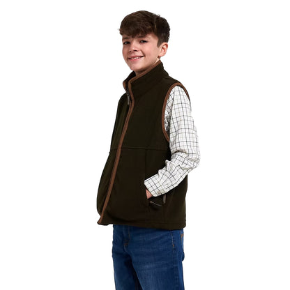 Dark Olive - Side - Jack Pyke Childrens-Kids Countryman Gilet