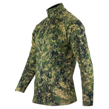Green - Side - Jack Pyke Mens Digital Camo Quarter Zip Midlayer
