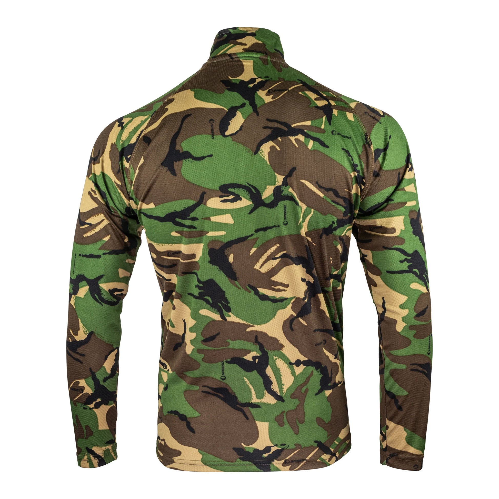 DPM - Back - Speero Mens Armour Camo Quarter Zip Midlayer