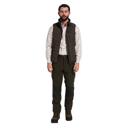 Green - Lifestyle - Jack Pyke Mens Quilted Polar Fleece Hybrid Gilet