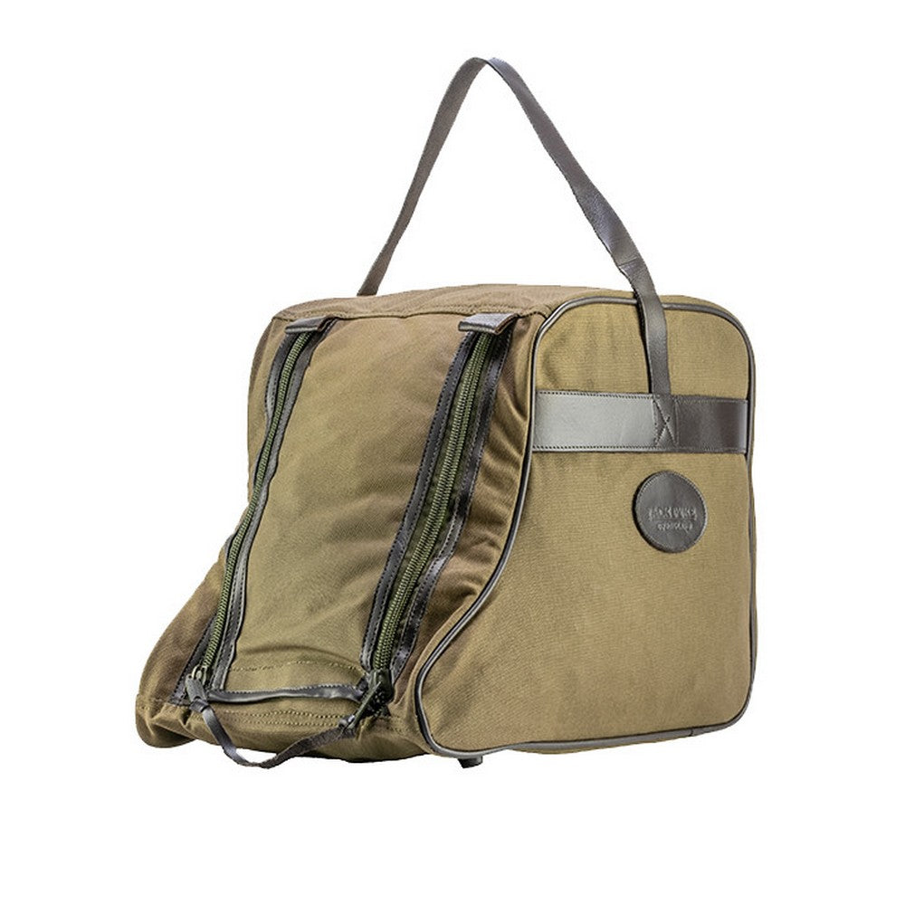 Green - Back - Jack Pyke Leather Trim Boot Bag