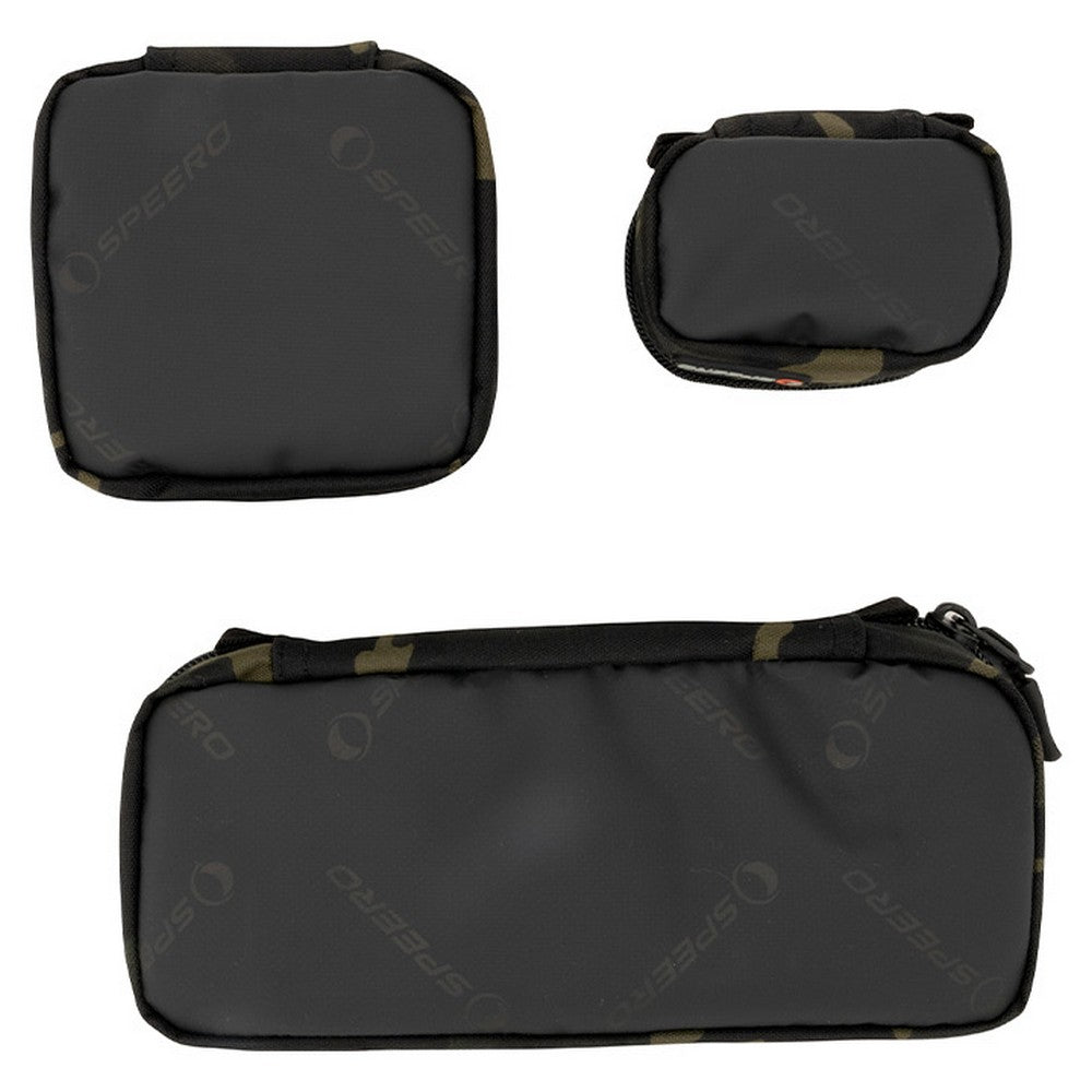 Black - Back - Speero Camo Clear Window Pouch Set (Pack of 3)