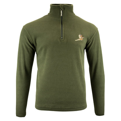 Olive - Front - Jack Pyke Mens Pheasant Motif Fleece Top