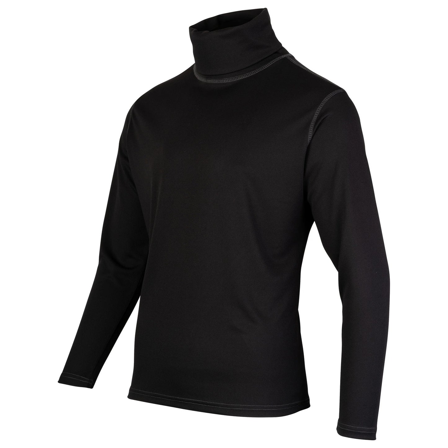 Black - Side - Viper Mens Tactical Roll Neck Midlayer