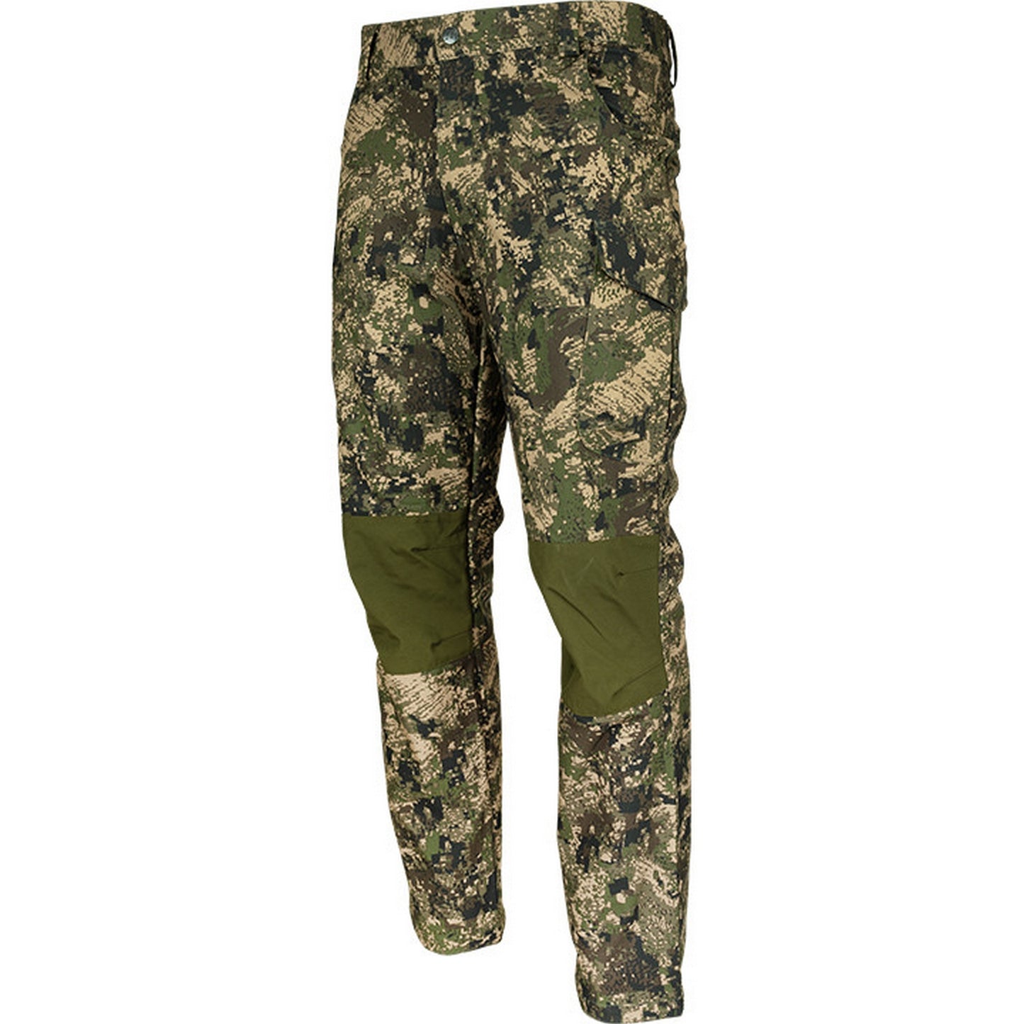 Green Camo - Side - Jack Pyke Mens Softshell Digital Camo Waterproof Trousers