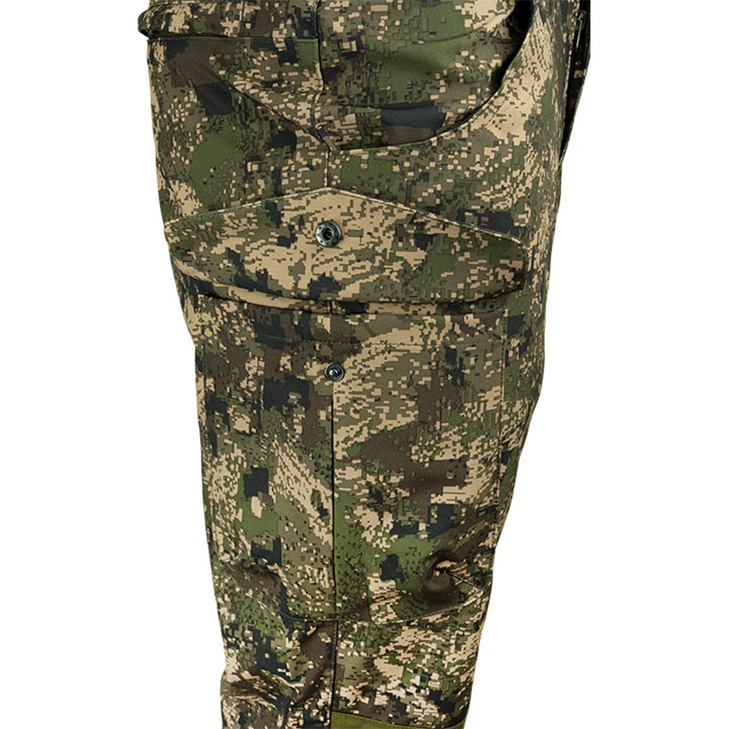 Green Camo - Pack Shot - Jack Pyke Mens Softshell Digital Camo Waterproof Trousers