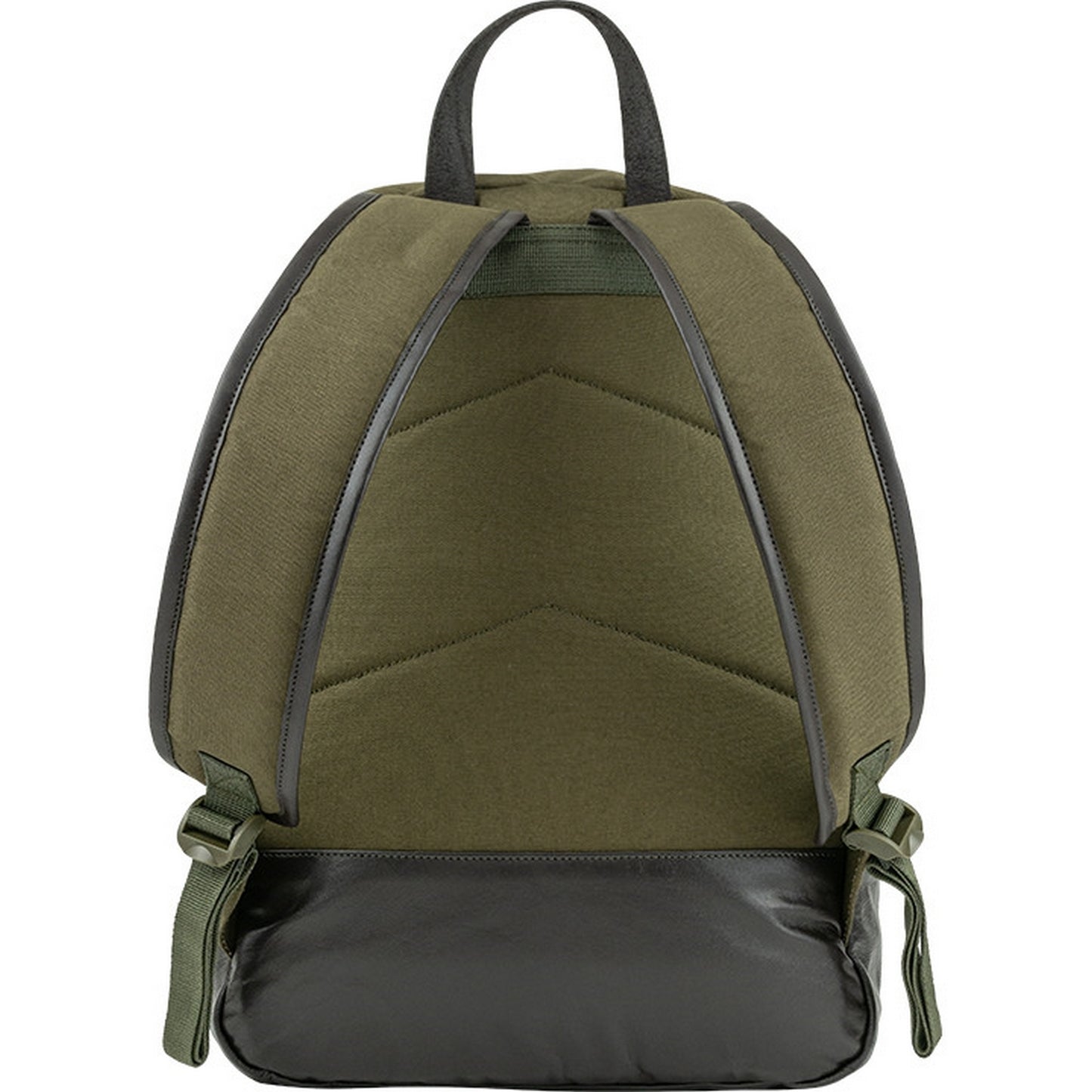 Green - Back - Jack Pyke Canvas Leather Trim Backpack