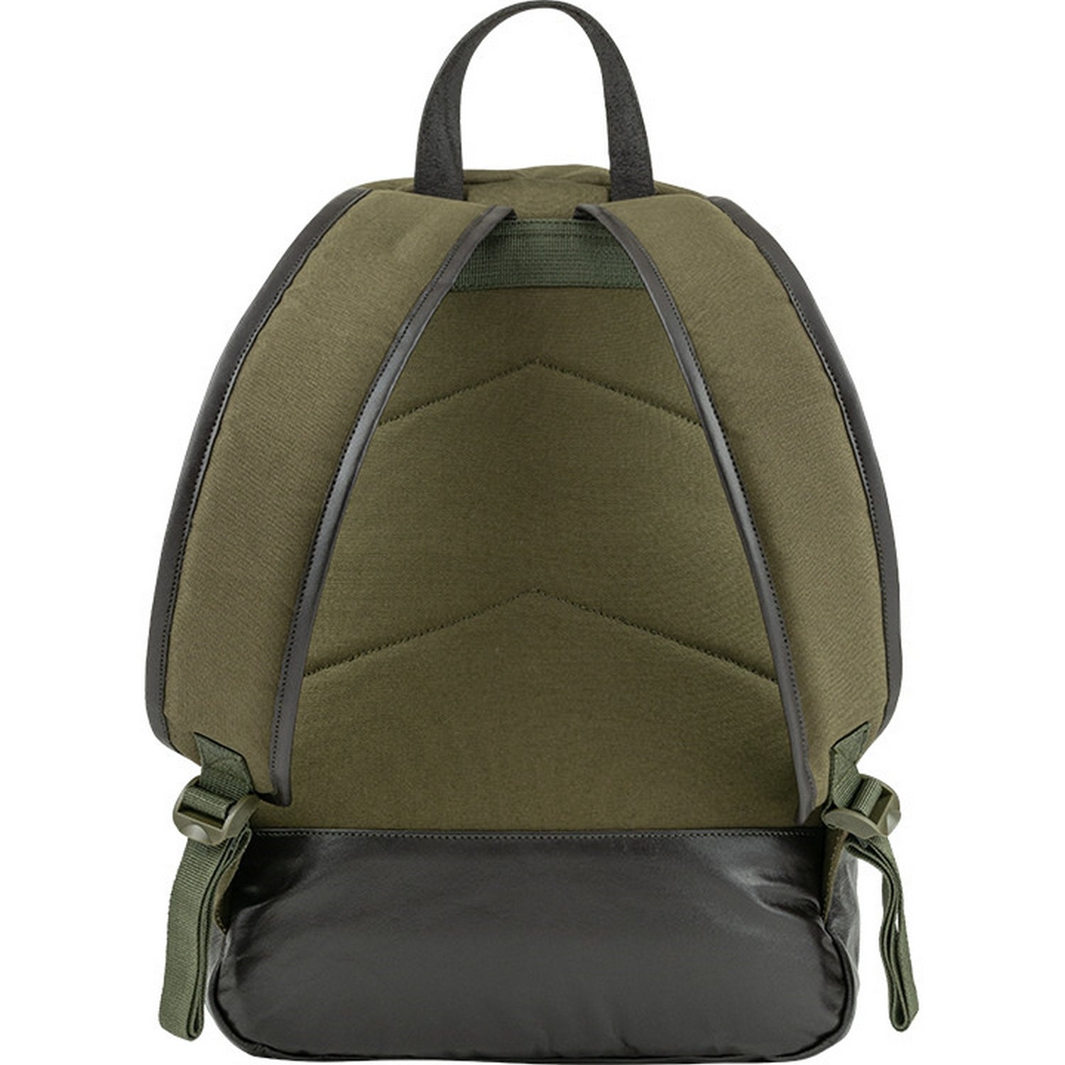 Green - Back - Jack Pyke Canvas Leather Trim Backpack