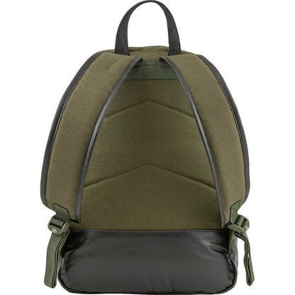 Green - Back - Jack Pyke Canvas Leather Trim Backpack