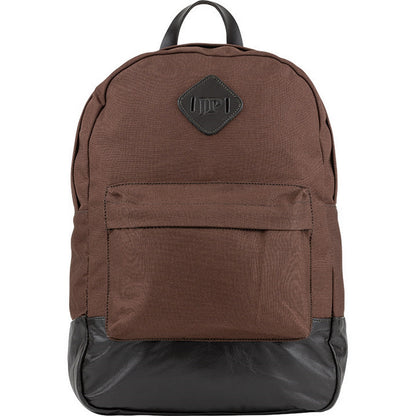 Brown - Front - Jack Pyke Canvas Leather Trim Backpack