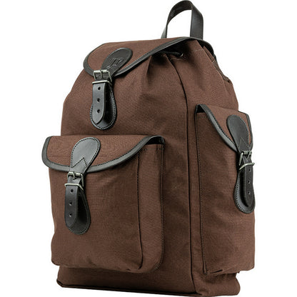 Brown - Side - Jack Pyke Canvas Leather Trim Backpack
