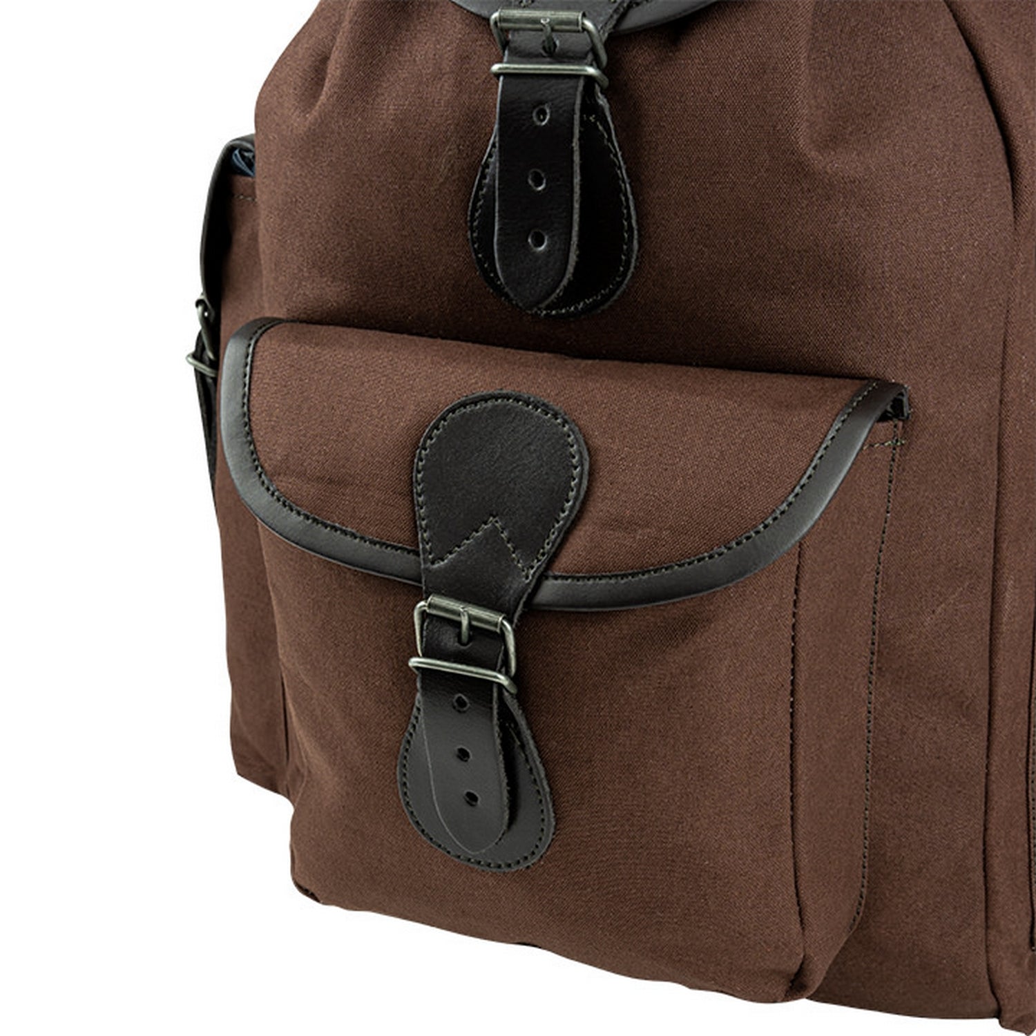 Brown - Lifestyle - Jack Pyke Canvas Leather Trim Backpack