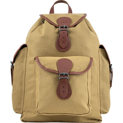 Fawn - Front - Jack Pyke Canvas Leather Trim Backpack