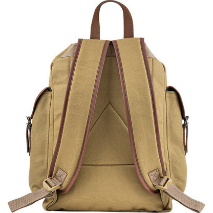 Fawn - Back - Jack Pyke Canvas Leather Trim Backpack
