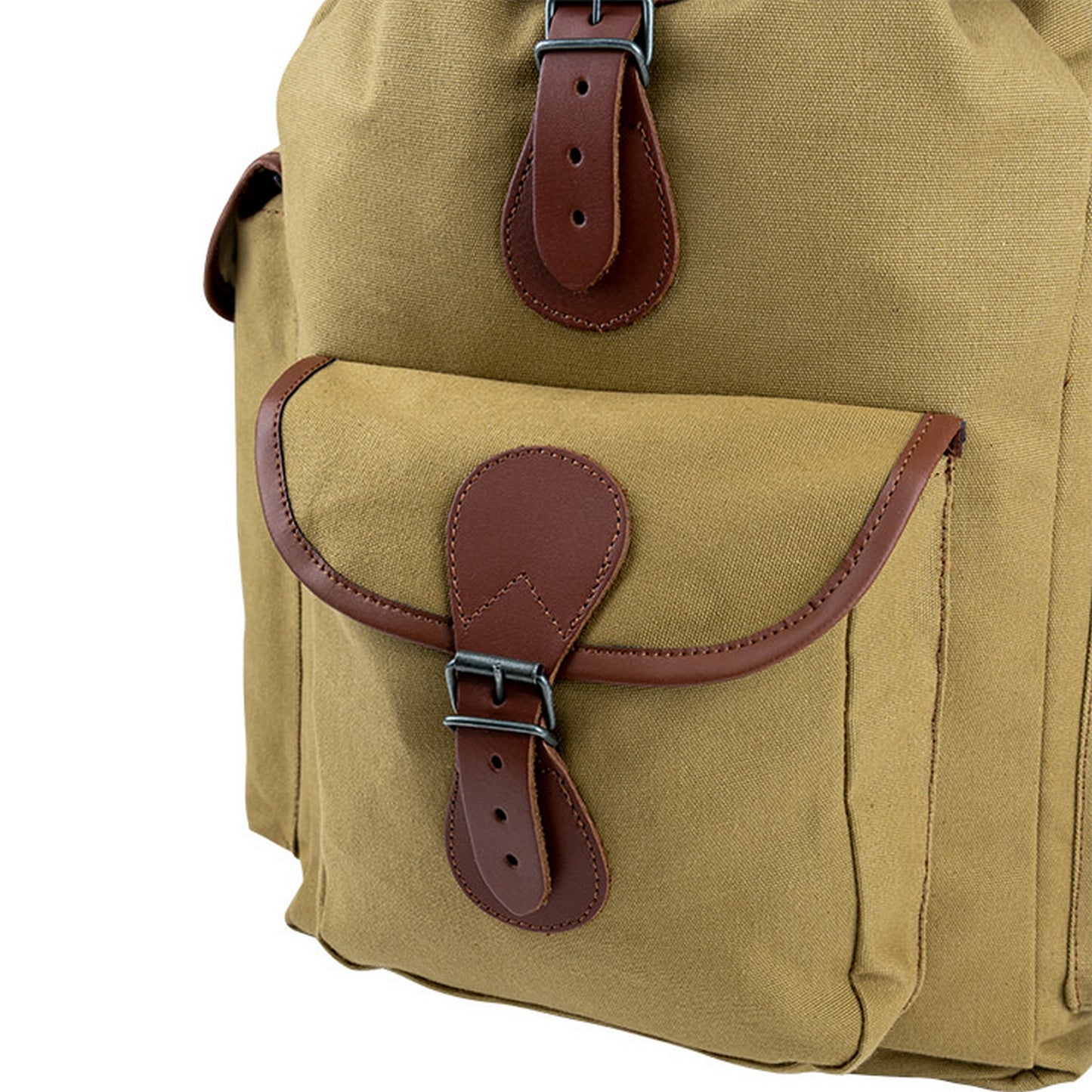 Fawn - Lifestyle - Jack Pyke Canvas Leather Trim Backpack