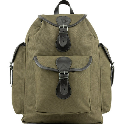 Green - Front - Jack Pyke Canvas Leather Trim Backpack
