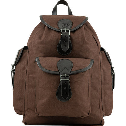 Brown - Front - Jack Pyke Canvas Leather Trim Backpack