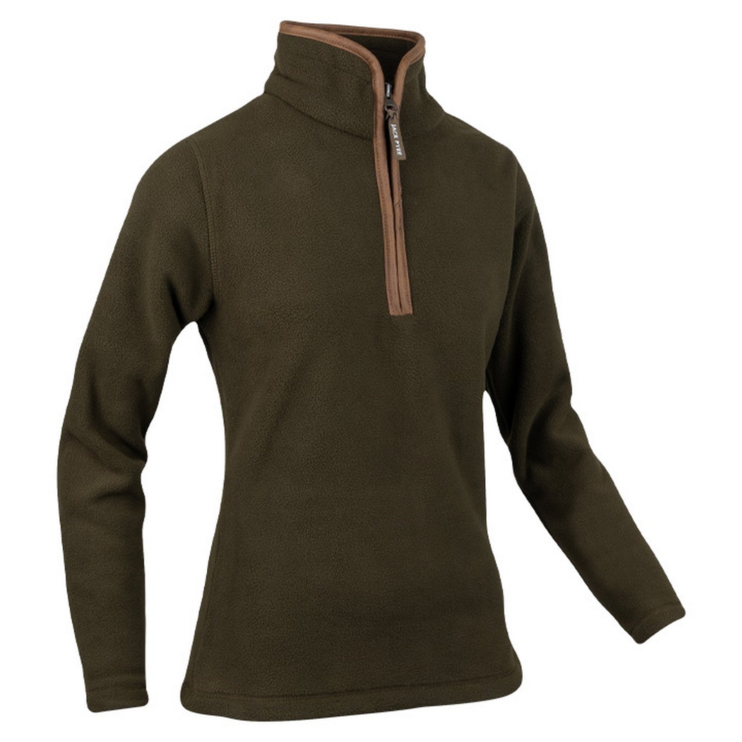 Dark Olive - Side - Jack Pyke Womens-Ladies Fleece Top