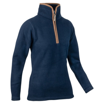 Navy - Side - Jack Pyke Womens-Ladies Fleece Top