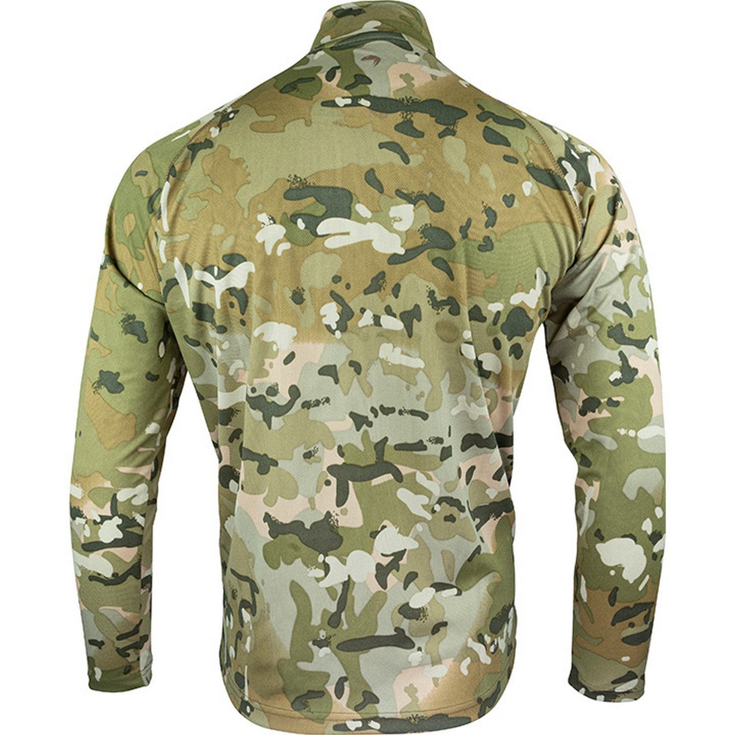 Coyote - Back - Viper Mens Armour Camo Mesh Quarter Zip Midlayer