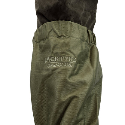 Green - Side - Jack Pyke Unisex Adult Leather Waterproof Gaiters