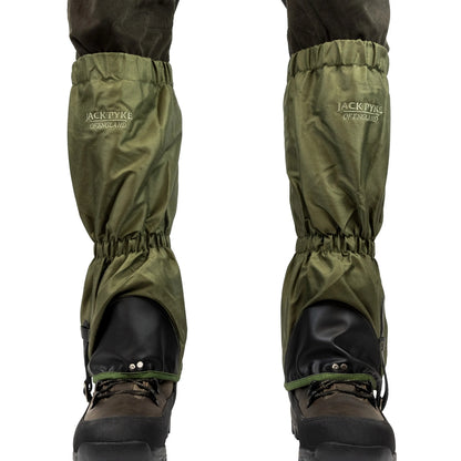 Green - Front - Jack Pyke Unisex Adult Leather Waterproof Gaiters