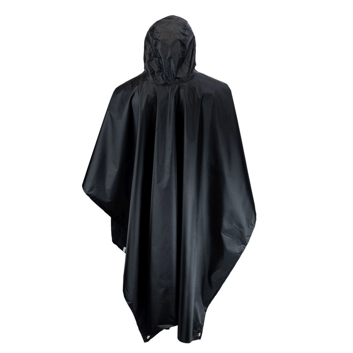 Black - Back - Mil-Com Unisex Adult Plain Poncho
