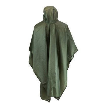 Green - Back - Mil-Com Unisex Adult Plain Poncho