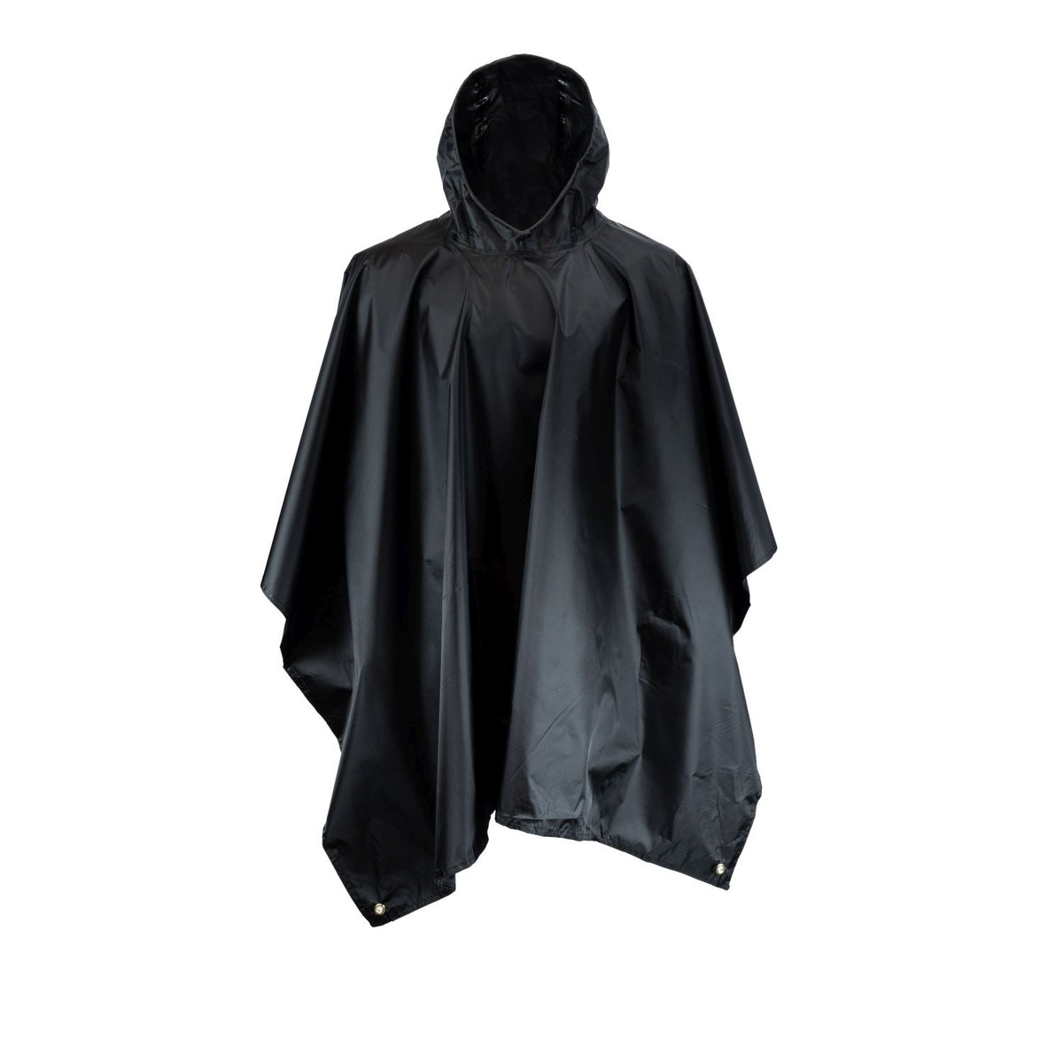 Black - Front - Mil-Com Unisex Adult Plain Poncho