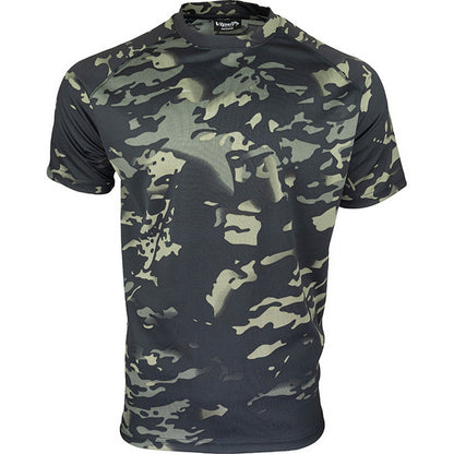 Black - Front - Viper Mens Tactical Camo Mesh T-Shirt