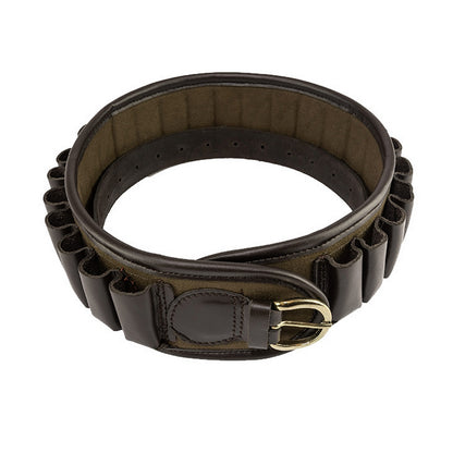 Green - Side - Jack Pyke Plain Cotton Canvas Heavy Duty Cartridge Belt