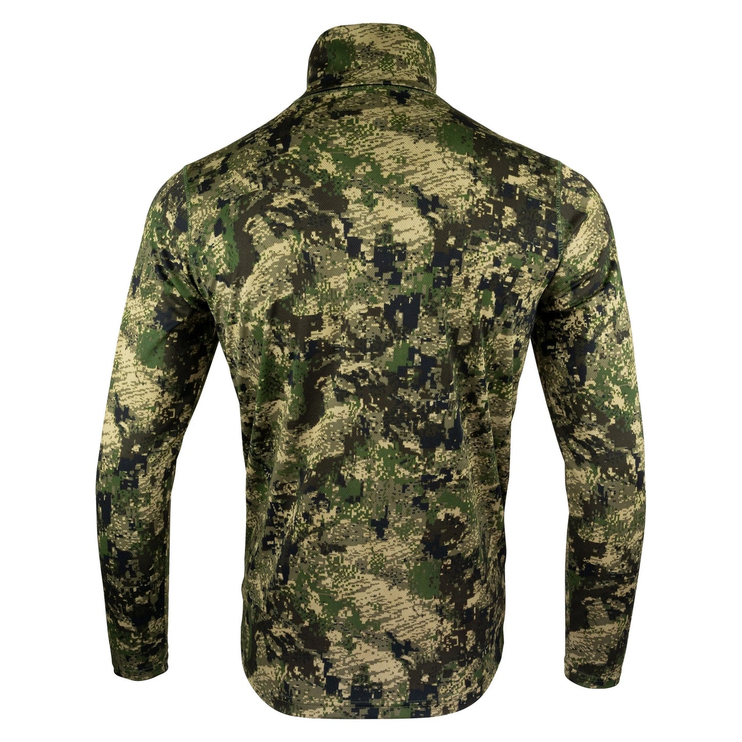 Green - Back - Jack Pyke Mens Digital Camo Roll Neck Midlayer