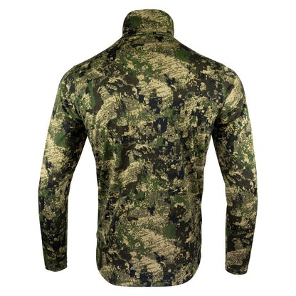Green - Back - Jack Pyke Mens Digital Camo Roll Neck Midlayer