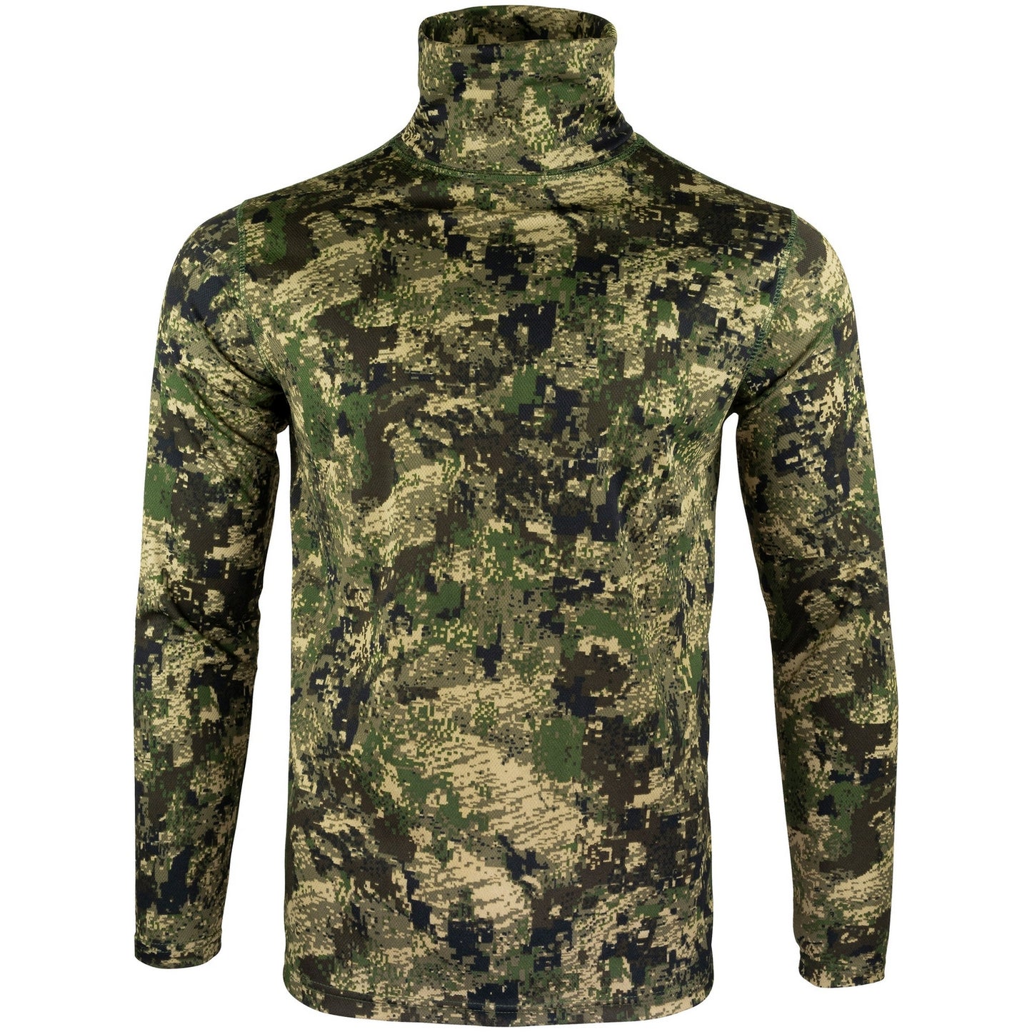 Green - Front - Jack Pyke Mens Digital Camo Roll Neck Midlayer