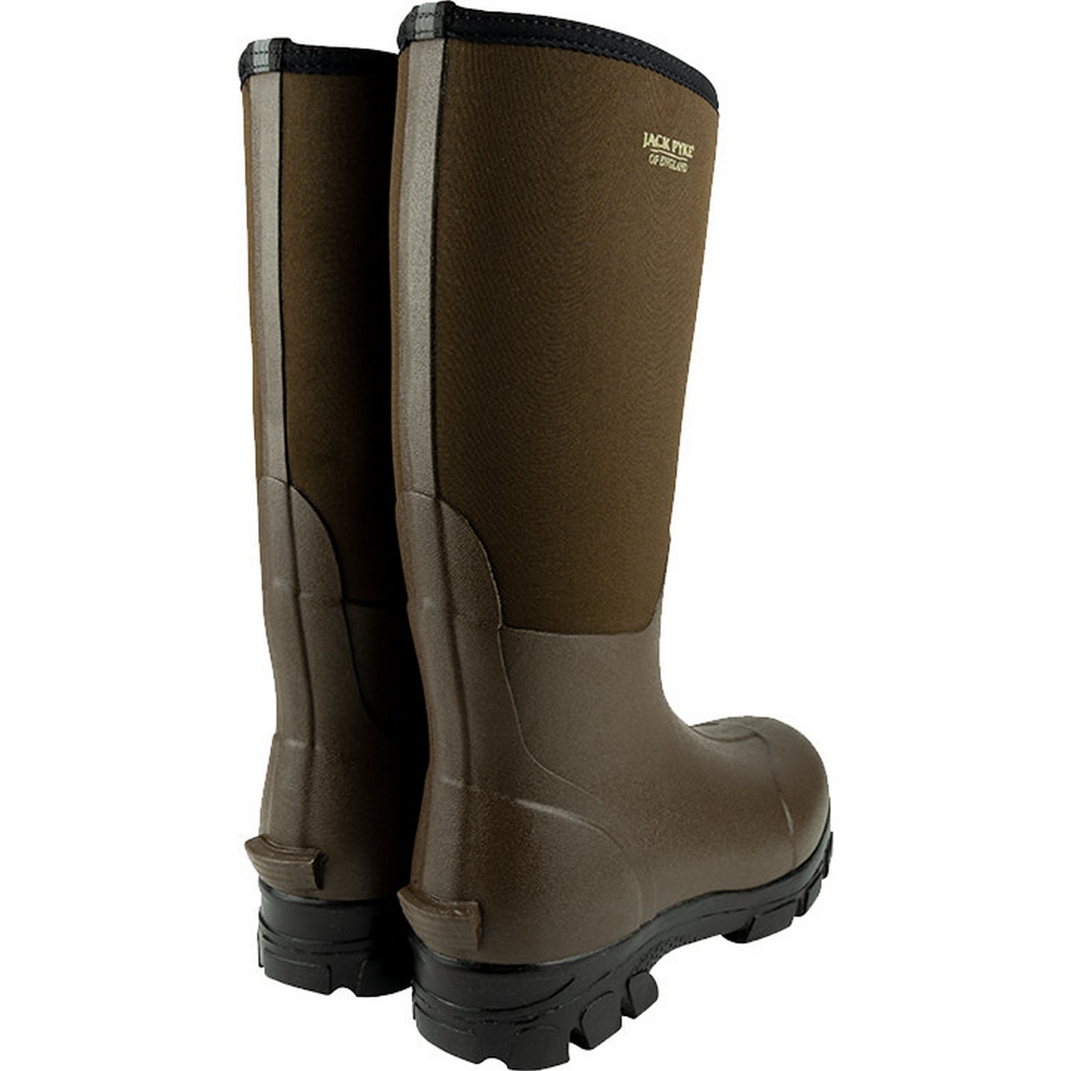Brown - Back - Jack Pyke Mens Ashcombe Neoprene Wellington Boots