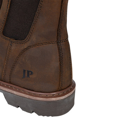 Brown - Back - Jack Pyke Mens Shires Oiled Leather Dealer Boots