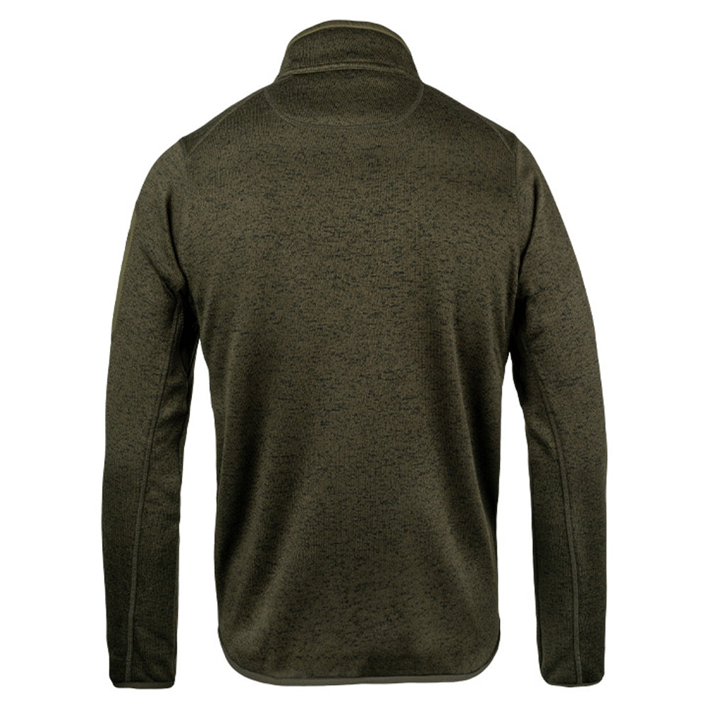 Green - Back - Jack Pyke Mens Melange Quarter Zip Fleece Top