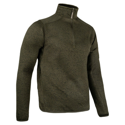 Green - Lifestyle - Jack Pyke Mens Melange Quarter Zip Fleece Top