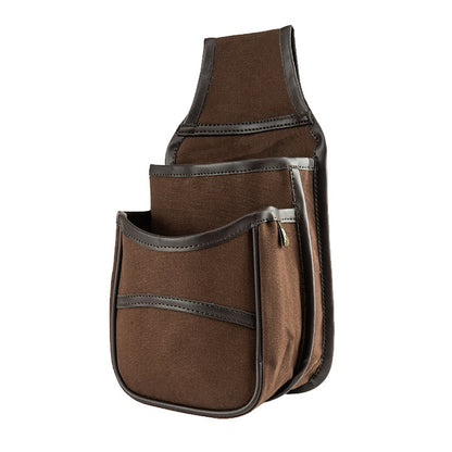Brown - Back - Jack Pyke Plain Cotton Canvas Cartridge Pouch