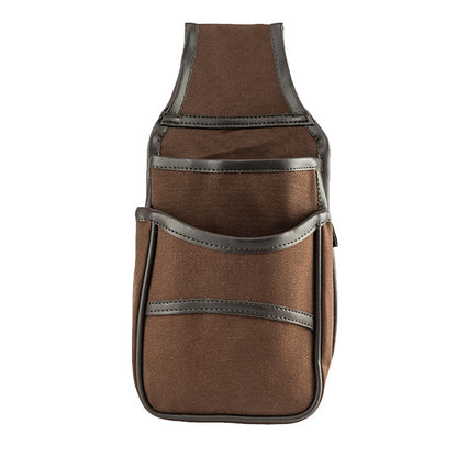 Brown - Side - Jack Pyke Plain Cotton Canvas Cartridge Pouch