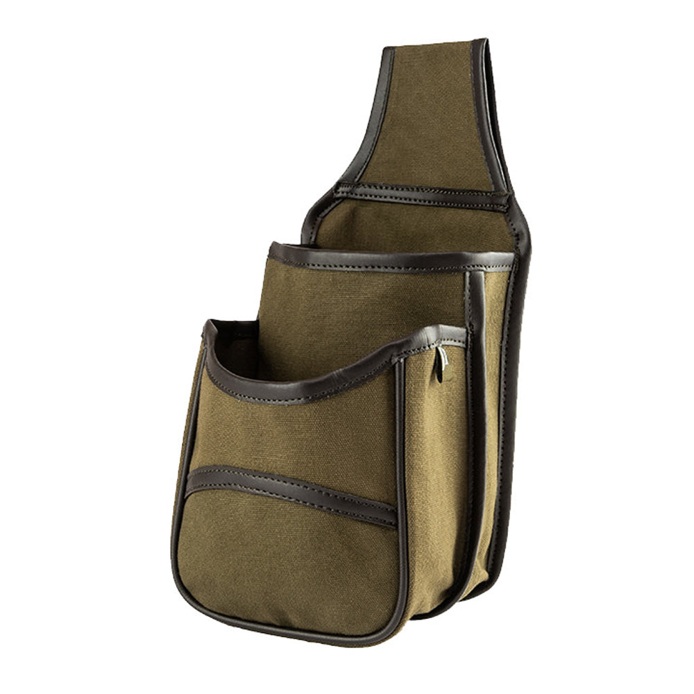 Green - Back - Jack Pyke Plain Cotton Canvas Cartridge Pouch