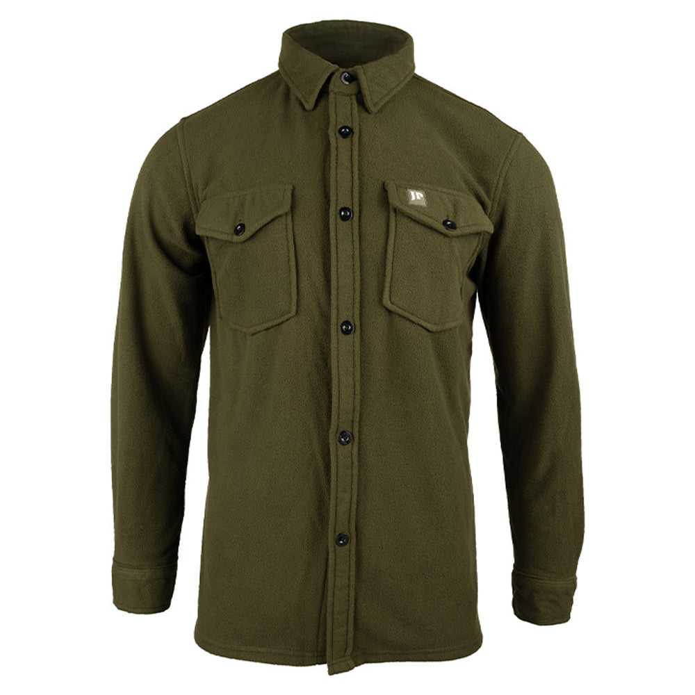 Dark Olive - Front - Jack Pyke Mens Polar Fleece Shirt